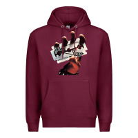 Burgundy Judas Of Priest - British Steel Premium Hoodie - linhVisuals