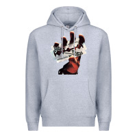 Heather Grey Judas Of Priest - British Steel Premium Hoodie - linhVisuals
