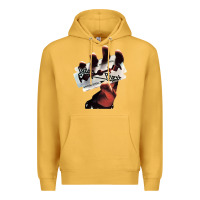 Mustard Judas Of Priest - British Steel Premium Hoodie - linhVisuals