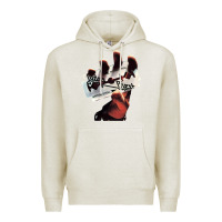 Oatmeal Heather Judas Of Priest - British Steel Premium Hoodie - linhVisuals