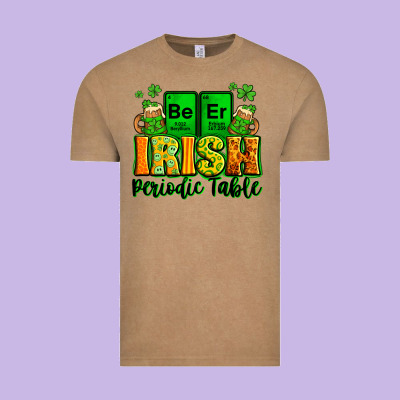 Beer Irish Periodic Table St. Patrick's Vintage Tee Designed By Lillyallendesigns