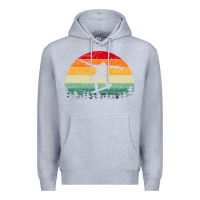 Heather Grey skateboard vintage for skateboards lovers Premium Hoodie - linhVisuals