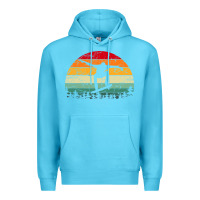 Ocean Blue skateboard vintage for skateboards lovers Premium Hoodie - linhVisuals