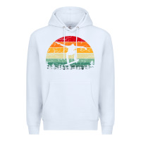 White skateboard vintage for skateboards lovers Premium Hoodie - linhVisuals