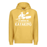Antique Gold kayaking t  shirt i' d rather be at the lake kayaking t  shirt Premium Hoodie - linhVisuals