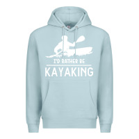 Blue Mist kayaking t  shirt i' d rather be at the lake kayaking t  shirt Premium Hoodie - linhVisuals