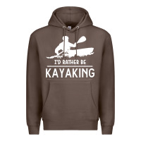 Coffee kayaking t  shirt i' d rather be at the lake kayaking t  shirt Premium Hoodie - linhVisuals