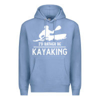 Colony Blue kayaking t  shirt i' d rather be at the lake kayaking t  shirt Premium Hoodie - linhVisuals