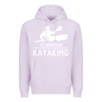Lilac kayaking t  shirt i' d rather be at the lake kayaking t  shirt Premium Hoodie - linhVisuals
