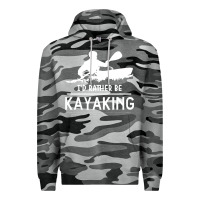 Slate Camo kayaking t  shirt i' d rather be at the lake kayaking t  shirt Premium Hoodie - linhVisuals