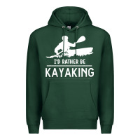 Sports Green kayaking t  shirt i' d rather be at the lake kayaking t  shirt Premium Hoodie - linhVisuals