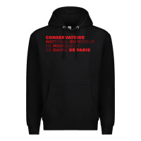Black logocnsmdp conservatoire de paris Premium Hoodie - linhVisuals