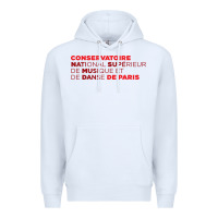 White logocnsmdp conservatoire de paris Premium Hoodie - linhVisuals
