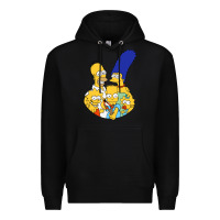 Black simpson Premium Hoodie - linhVisuals