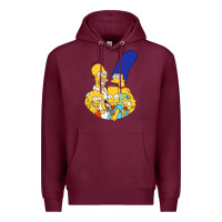 Burgundy simpson Premium Hoodie - linhVisuals