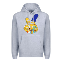 Heather Grey simpson Premium Hoodie - linhVisuals