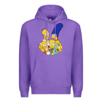 Purple simpson Premium Hoodie - linhVisuals
