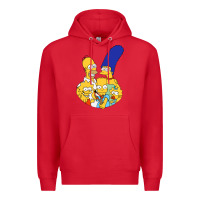 Red simpson Premium Hoodie - linhVisuals