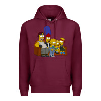 Burgundy simpson family Premium Hoodie - linhVisuals