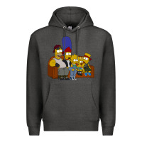 Charcoal Heather simpson family Premium Hoodie - linhVisuals