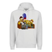 Dove Grey simpson family Premium Hoodie - linhVisuals