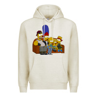 Oatmeal Heather simpson family Premium Hoodie - linhVisuals