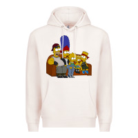 Pale Pink simpson family Premium Hoodie - linhVisuals