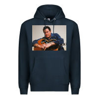 Navy lefty frizzell's music collected in ne Premium Hoodie - linhVisuals