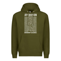 Army Green JOY DIVISION - UNKNOWN PLEASURES Premium Hoodie - linhVisuals