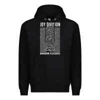 Black JOY DIVISION - UNKNOWN PLEASURES Premium Hoodie - linhVisuals