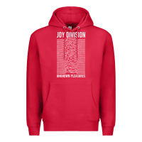 Cardinal JOY DIVISION - UNKNOWN PLEASURES Premium Hoodie - linhVisuals
