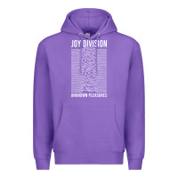 Purple JOY DIVISION - UNKNOWN PLEASURES Premium Hoodie - linhVisuals