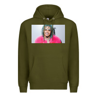 Army Green chinese rappers beef with lil pump Premium Hoodie - linhVisuals