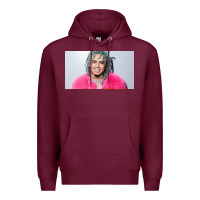 Burgundy chinese rappers beef with lil pump Premium Hoodie - linhVisuals