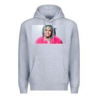 Heather Grey chinese rappers beef with lil pump Premium Hoodie - linhVisuals