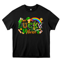 Black one lucky nurse Heavy Core Tee - FaDigitalArtStudio