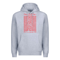 Heather Grey JOY DIVISION - UNKNOWN PLEASURES - JAPANESE Premium Hoodie - linhVisuals