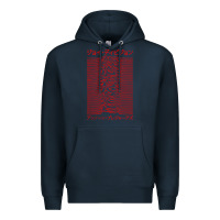 Navy JOY DIVISION - UNKNOWN PLEASURES - JAPANESE Premium Hoodie - linhVisuals