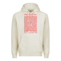 Oatmeal Heather JOY DIVISION - UNKNOWN PLEASURES - JAPANESE Premium Hoodie - linhVisuals