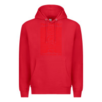 Red JOY DIVISION - UNKNOWN PLEASURES - JAPANESE Premium Hoodie - linhVisuals