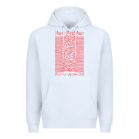 White JOY DIVISION - UNKNOWN PLEASURES - JAPANESE Premium Hoodie - linhVisuals