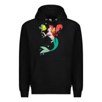 Black ariel mermaid Premium Hoodie - linhVisuals