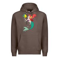 Coffee ariel mermaid Premium Hoodie - linhVisuals