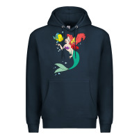 Navy ariel mermaid Premium Hoodie - linhVisuals