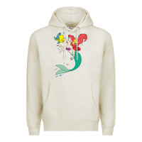 Oatmeal Heather ariel mermaid Premium Hoodie - linhVisuals