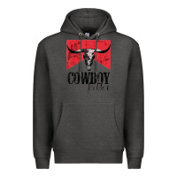 Charcoal Heather cowboy killer tshirt Premium Hoodie - linhVisuals