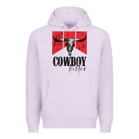 Lilac cowboy killer tshirt Premium Hoodie - linhVisuals