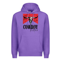 Purple cowboy killer tshirt Premium Hoodie - linhVisuals