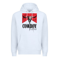White cowboy killer tshirt Premium Hoodie - linhVisuals