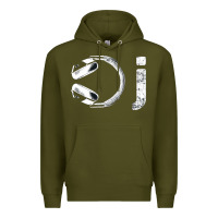 Army Green dj music tshirt Premium Hoodie - linhVisuals